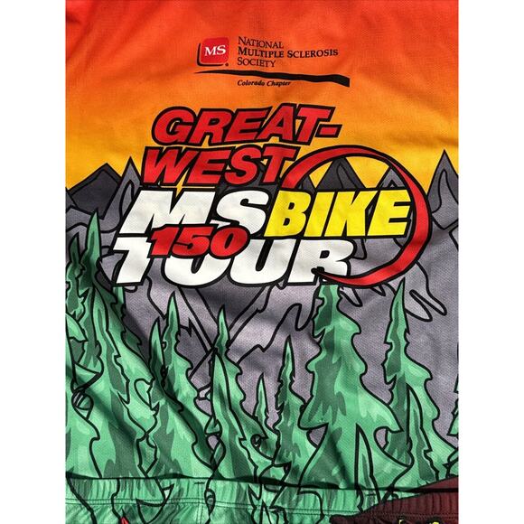 Sugoi Great-West MS 150 Bike Tour Cycling Jersey 2002 Devils Gulch 1/4 Zip XL - Picture 9 of 9